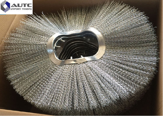 Steel Wire Snow Sweeper Brush Rotary Convoluted Wavy Ring Paring Lots Streets