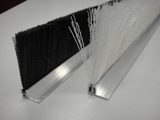 Rigid Metal Back Strip Brushes , Metal Channel Strip Brushes 3.2mm Width