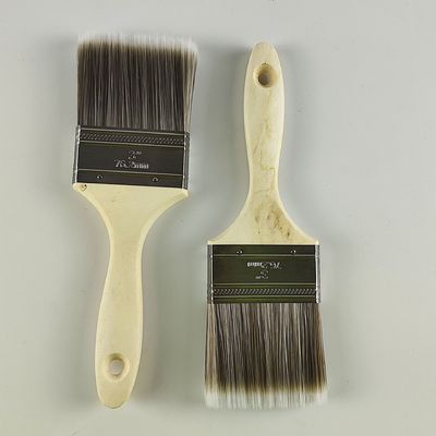 3 inci tebal Paint Brush Stainless Steel Iron Shell Poplar Handle Dual Color Sharpened Wire Water-based Paint Brush