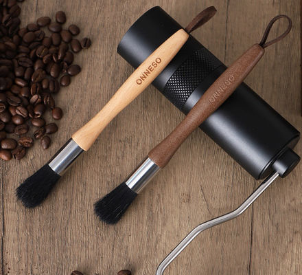 Mesin Kopi Sikat Asesoris Kopi Pembersih Sikat Barista Sikat untuk Penggiling Kopi dan Mesin Espresso dengan Rambut Alami